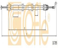 Cofle 10.7395 linka hamulca ręcznego vw, vw multivan v (7hm, 7hn, 7hf, 7ef, 7em, 7en)