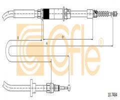 Cofle 10.7484 linka hamulca ręcznego vw passat  96-05 4motion, vw passat (3b2)