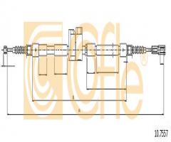 Cofle 10.7557 linka hamulca ręcznego audi a8  94-02 prawy tył, audi a8 (4d2, 4d8)