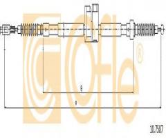 Cofle 10.7587 linka hamulca ręcznego audi a6 quattro  94-97 p, audi 100 (44, 44q, c3)