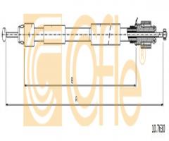 Cofle 10.7630 linka hamulca ręcznego vw touareg  02-10 tył, porsche cayenne (955)