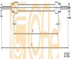 Cofle 10.7632 linka hamulca ręcznego vw,audi, audi q7 (4l), vw touareg (7la, 7l6, 7l7)