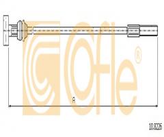 Cofle 10.8226 linka hamulca ręcznego volvo s40  95-03 przód, volvo s40 i (vs)