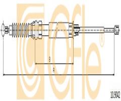Cofle 10.9042 linka hamulca ręcznego skoda superb  08-, skoda superb (3t4)
