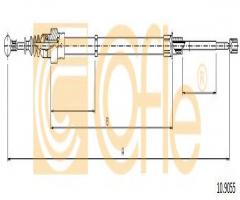 Cofle 10.9055 linka hamulca ręcznego vw, seat, skoda, skoda fabia, vw polo (9n_)