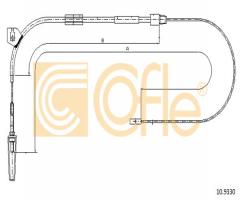 Cofle 10.9330 linka hamulca ręcznego mercedes w168 a-klasa, mercedes-benz klasa a (w168)