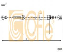Cofle 10.9881 linka hamulca ręcznego mercedes sprinter  95-06