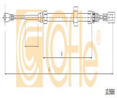 Cofle 10.9886 linka hamulca ręcznego mercedes sprinter  95-06