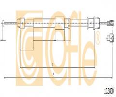 Cofle 10.9890 linka hamulca ręcznego mercedes sprinter  06-