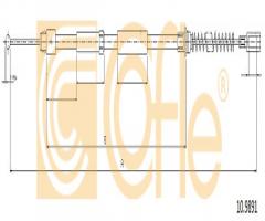 Cofle 10.9891 linka hamulca ręcznego vw crafter  06-