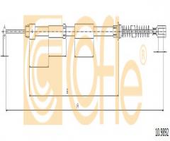 Cofle 10.9892 linka hamulca ręcznego vw crafter  06-