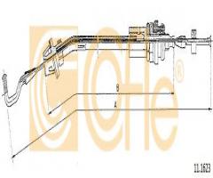 Cofle 11.1623 linka gazu bmw, bmw 3 (e30)