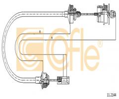 Cofle 11.2144 linka sprzęgła citroen, citroËn zx (n2)