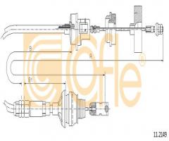 Cofle 11.2149 linka sprzęgła citroen, citroËn berlingo nadwozie pełne (m_)