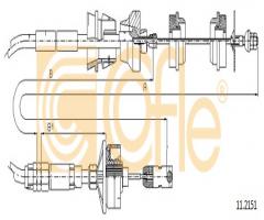 Cofle 11.2151 linka sprzęgła citroen, citroËn xsara (n1)