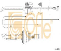 Cofle 11.2196 linka sprzęgła citroen, citroËn berlingo (mf), peugeot partner combispace (5f)