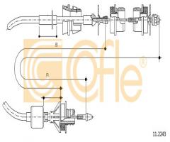 Cofle 11.2243 linka sprzęgła citroen, citroËn xantia (x1)