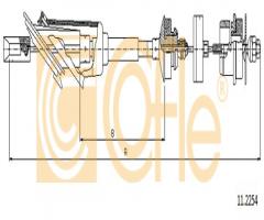 Cofle 11.2254 linka sprzęgła, citroËn saxo (s0, s1), peugeot 106 i (1a, 1c)