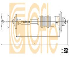 Cofle 11.3028 linka sprzęgła peugeot, peugeot 206 hatchback (2a/c)