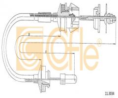 Cofle 11.3034 linka sprzęgła , peugeot 205 ii (20a/c)