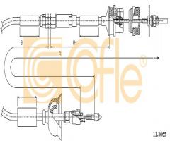 Cofle 11.3065 linka sprzęgła peugeot 405 kombi  93-96 1,9td, peugeot 405 ii (4b)