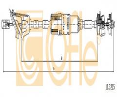 Cofle 11.3215 linka sprzęgła , peugeot 106 ii (1)