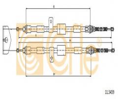 Cofle 11.5459 linka hamulca ręcznego ford, ford ka (rb_)