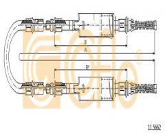 Cofle 11.5662 linka hamulca ręcznego ford transit  91-00, ford transit autobus (t_ _)