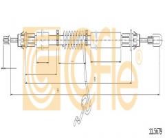 Cofle 11.5679 linka hamulca ręcznego ford transit  06- pt, ford transit autobus