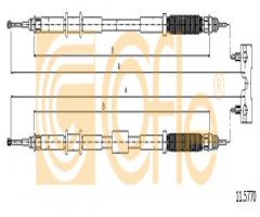 Cofle 11.5770 linka hamulca ręcznego opel corsa d  06-07 tył, opel corsa d