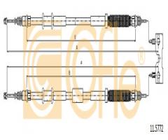 Cofle 11.5772 linka hamulca ręcznego opel corsa d  06- tył, opel corsa d