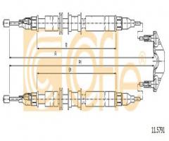 Cofle 11.5791 linka hamulca ręcznego opel zafira  99-05 Środek, opel zafira a (f75_)