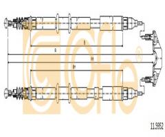 Cofle 11.5952 linka hamulca ręcznego opel astra h  04- tarczowe, opel astra h gtc (l08)