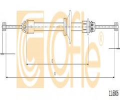 Cofle 11.6806 linka hamulca ręcznego opel , renault, nissan primastar autobus (x83)