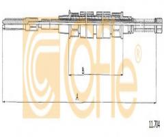 Cofle 11.704 linka hamulca ręcznego vw golf i  76-83, vw golf i (17)