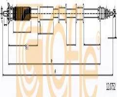 Cofle 12.0752 linka hamulca ręcznego fiat,alfa romeo, alfa romeo mito (955), fiat punto evo (199)