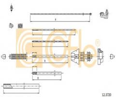 Cofle 12.3720 linka hamulca ręcznego fiat, iveco daily iii platforma / podwozie