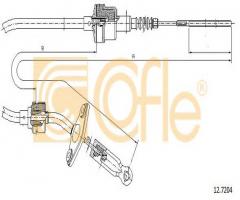 Cofle 12.7204 linka sprzęgła fiat palio  98-06, fiat palio (178bx)