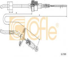 Cofle 12.7205 linka sprzęgła fiat palio  98-06, fiat palio (178bx)