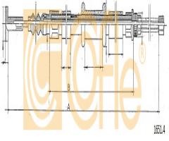 Cofle 1651.4 linka hamulca ręcznego fiat tipo  88-95 lewy tył, fiat tipo (160)