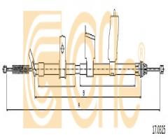 Cofle 17.0325 linka hamulca ręcznego nissan qashqai  07- lewy t