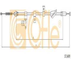 Cofle 17.1439 linka hamulca ręcznego toyota corolla verso  04-09