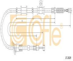 Cofle 17.2029 linka hamulca ręcznego mitsubishi carisma prawy t, mitsubishi carisma (da_)