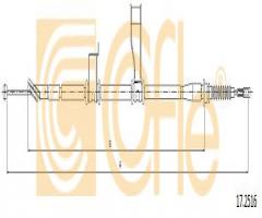 Cofle 17.2516 linka hamulca ręcznego hyundai, hyundai i10 (pa)