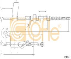 Cofle 17.4018 linka hamulca ręcznego honda civic  91-95 lewa, honda civic v hatchback (eg)