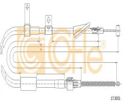 Cofle 17.5031 linka hamulca ręcznego suzuki swift ii  89-01, suzuki swift ii hatchback (ea, ma)