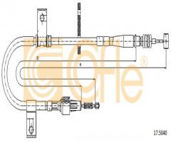 Cofle 17.5040 linka hamulca ręcznego suzuki jimny  98- lewa, suzuki jimny (fj)