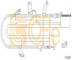 Cofle 17.5130 linka hamulca ręcznego opel agila  08- prawy tył, opel agila (b) (h08), suzuki splash