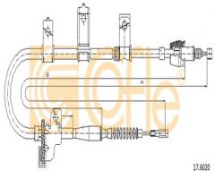 Cofle 17.6020 linka hamulca ręcznego kia picanto  04- pt, kia picanto (ba)