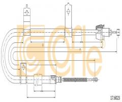 Cofle 17.6023 linka hamulca ręcznego kia picanto  04- pt, kia picanto (ba)
